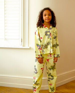 'Bed Of Roses' - Yellow Kids Pyjamas