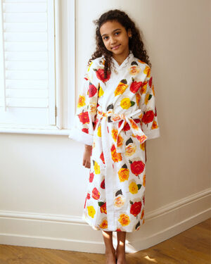 'Summer Roses' - Kids Dressing Gown