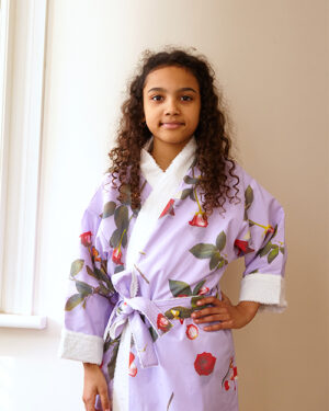 'Bed Of Roses' - Lilac Kids Dressing Gown