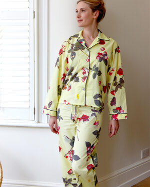 'Bed Of Roses' - Yellow Adult Pyjamas